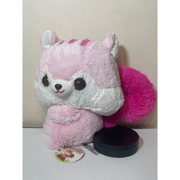 Amuse Fuzzy Tail Pink Squirrel 13.5 inch - NWT - Picture 1 of 10